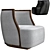 Luxury Modern Armchair: Sleek and Elegant 3D model small image 7