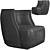 Luxury Modern Armchair: Sleek and Elegant 3D model small image 8