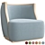 Luxury Modern Armchair: Sleek and Elegant 3D model small image 1