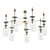 Iridescent Glass Candy Chandelier 3D model small image 1