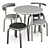 Torno: Stylish Danish Dining Set 3D model small image 1