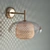 Stylish Metal and Glass Wall Lamp 3D model small image 2