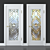 Elegant Stained Glass Door 3D model small image 1