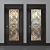 Elegant Stained Glass Door 3D model small image 2