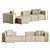 Sophisticated Italian Luz Sectional 3D model small image 1