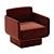 LILAS Luxe Armchair: Elegant Design, Supreme Comfort 3D model small image 1