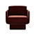 LILAS Luxe Armchair: Elegant Design, Supreme Comfort 3D model small image 2