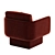 LILAS Luxe Armchair: Elegant Design, Supreme Comfort 3D model small image 4