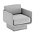 LILAS Luxe Armchair: Elegant Design, Supreme Comfort 3D model small image 5