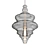 Elegant Glass Spool Pendant 3D model small image 1