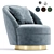 Axel Swivel Armchair: Stylish and Comfortable 3D model small image 1