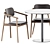 Elegant Sol D90 Table & Klara Armrest Chair 3D model small image 3