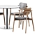 Elegant Sol D90 Table & Klara Armrest Chair 3D model small image 4