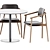 Elegant Sol D90 Table & Klara Armrest Chair 3D model small image 5