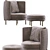 Sleek Torii Armchair by Minotti 3D model small image 3