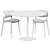 Sleek Sol D1100 Table & Font Wooden Chair 3D model small image 6