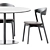 Elegant Sol D1200 Table & Tube Chair 3D model small image 5