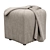 Quane Tufted Cube Ottoman: Luxe and Versatile 3D model small image 1