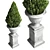 Classic Concrete Bonsai Tree: Outdoor Collection 3D model small image 2