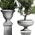 Classic Concrete Bonsai Tree: Outdoor Collection 3D model small image 4