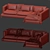 Luxury Lounge Sofa: Burbury Eichholtz 3D model small image 3