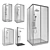 Omnires Shower Enclosures Set 3D model small image 1