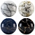 Marble Collection: Port Gold, Athos White, Dimond Blue, Star Symphony 3D model small image 1