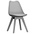 Sleek Black Oak Dining Chairs 3D model small image 3