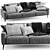 Sleek 2015 Bococncept Carlton Sofa 3D model small image 1