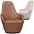 Modern Swivel Armchair 3D model small image 1