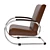 Sleek Steel Tubular Chair 3D model small image 2