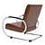 Sleek Steel Tubular Chair 3D model small image 4