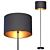 Elegant Black Copper Floor Lamp 3D model small image 1