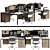 Sleek Modern Office Furniture Set 3D model small image 1