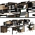 Sleek Modern Office Furniture Set 3D model small image 2