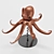 Copper Squid Art Decor 3D model small image 4