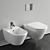 Duravit D-Neo: Stylish Wall-Hung WC & Bidet 3D model small image 1