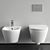 Duravit D-Neo: Stylish Wall-Hung WC & Bidet 3D model small image 3