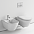 Duravit D-Neo: Stylish Wall-Hung WC & Bidet 3D model small image 5