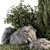 Nature's Oasis: Tree and Bush Garden Set 3D model small image 3