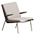 Sleek Boomerang Armchair: Modern Comfort. 3D model small image 1