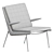 Sleek Boomerang Armchair: Modern Comfort. 3D model small image 4