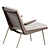Sleek Boomerang Armchair: Modern Comfort. 3D model small image 6