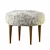 Pine Fur Stool: Rustic Charm and Cozy Comfort 3D model small image 1