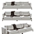 Burbury: Contemporary Comfort Sofa 3D model small image 1