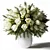 Elegant White Tulip Bouquet 3D model small image 1