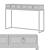 Elegant Gloria Console - 1200x800x350mm 3D model small image 2