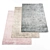 Modern Rugs Set: 4 Textured Pieces 3D model small image 1