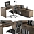 Sleek L-Type Manager Desk 3D model small image 1