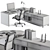 Sleek L-Type Manager Desk 3D model small image 5
